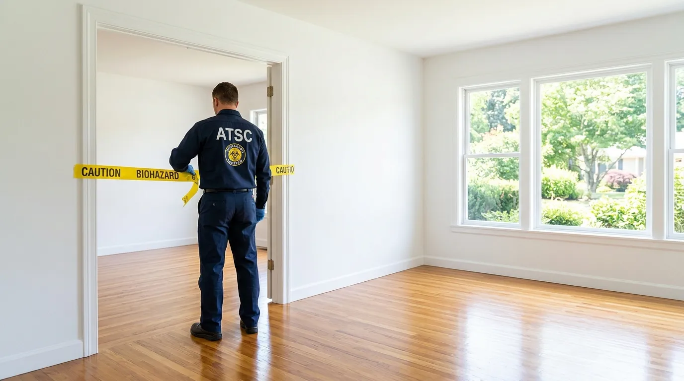 Certified biohazard cleanup crew performing Trauma Scene Cleanup in Gardner